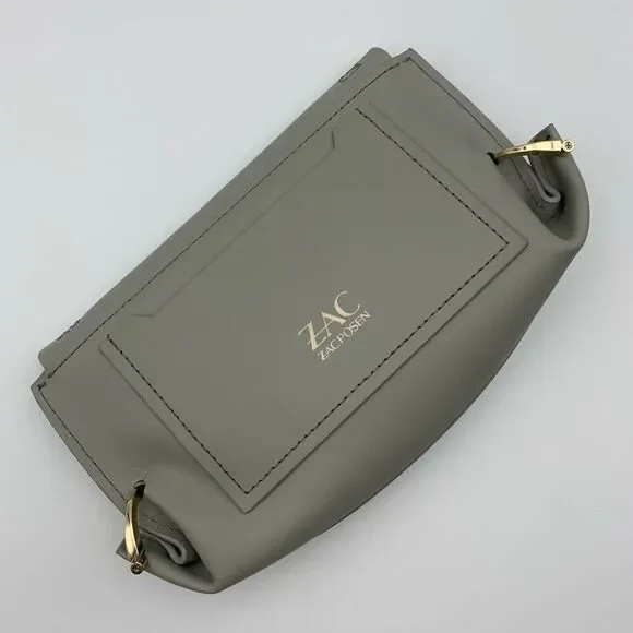 ZAC ZAC Posen Eartha Folded Gusset Chain Crossbody Bag in Gray - Picture 3 of 12